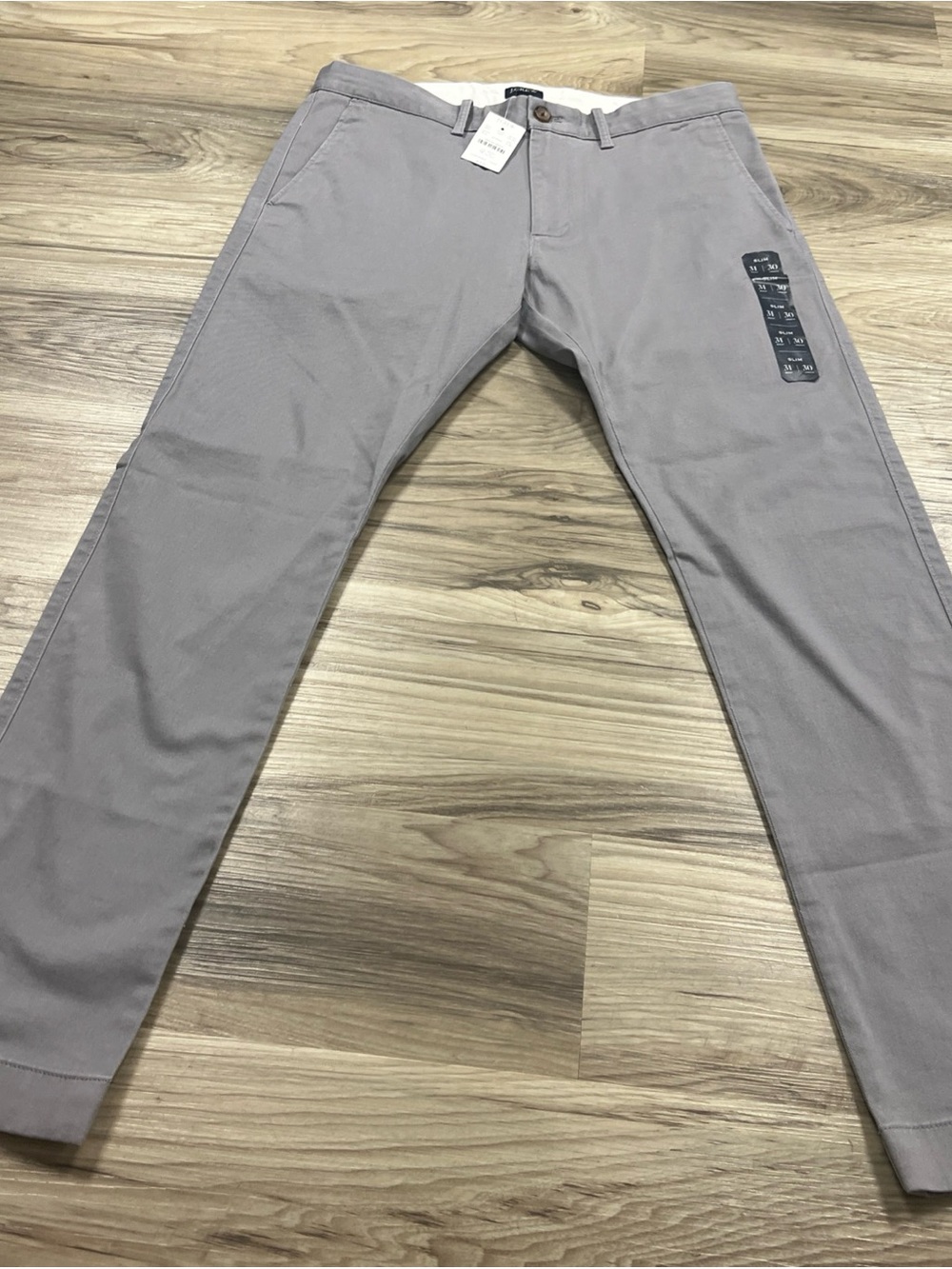 J.Crew Slim-fit Flex Chino Pant Gray Twill Stretch Mens Size 31x30 H3167 $80 NWT